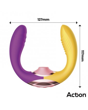 Two Lovers 3 in 1 Vibrador con Finger y Succion