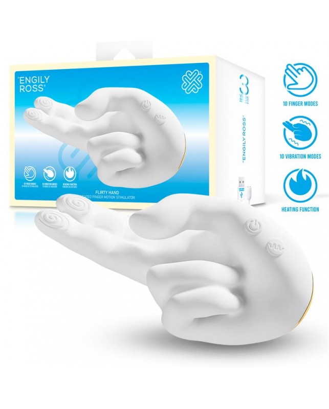 Flirty Hand Estimulador Finger con Efecto Calor
