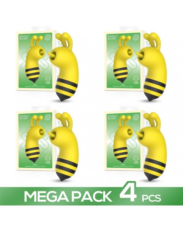 Pack de 4 Vibee Masajeador con Lengua Licking