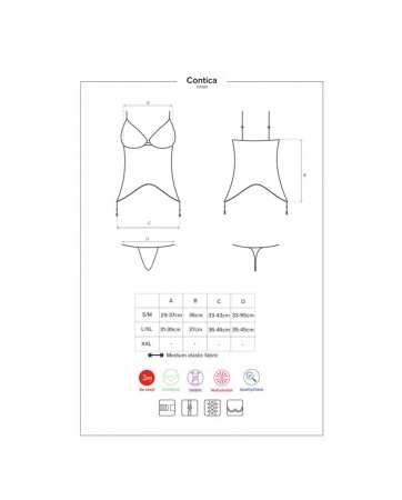 Contica Corset y Tanga Negro