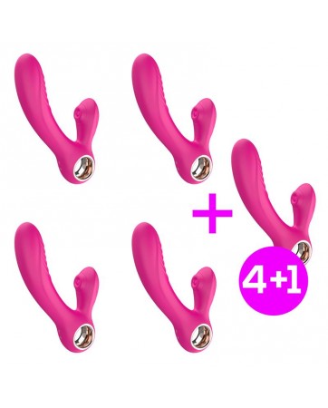 Pack 41 Vibrador Succionador con Lengua Estimuladora y Funcion Calor Silicona USB