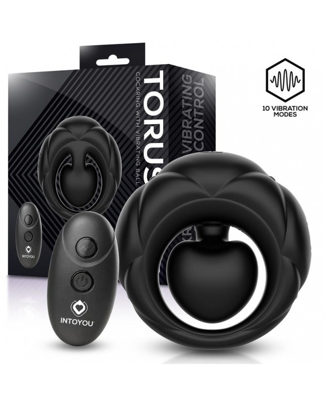 Torus Anillo Vibrador con Bola Clitoriana con Control Remoto USB