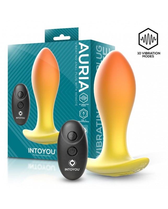 Auria Plug Anal con Vibracion y Control Remoto USB C