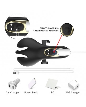 Anillo Vibrador para Pene y Testiculos Ajustable