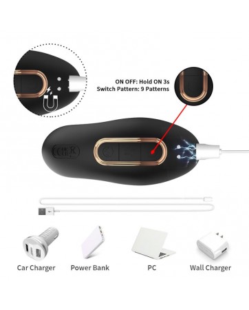 Masajeador Prostatico Vibracion Thrusting y Estimulador de Clitoris