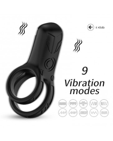 Mecha style Anillo Doble para el Pene con Vibracion
