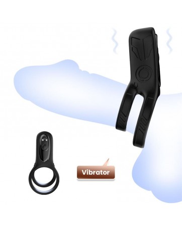 Mecha style Anillo Doble para el Pene con Vibracion