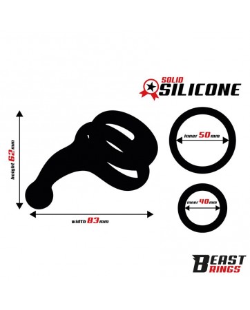 Anillo Doble Silicona Solida 50 40 mm