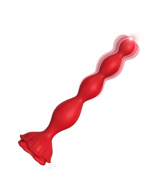 Cadena Anal con Vibracion Base de Rosa