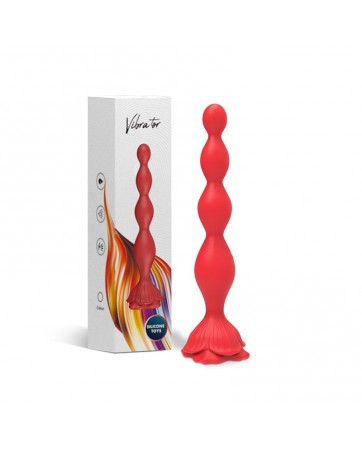 Cadena Anal con Vibracion Base de Rosa
