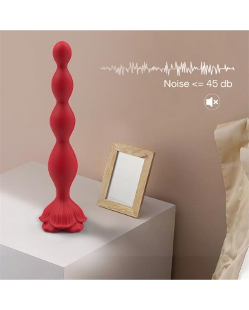 Cadena Anal con Vibracion Base de Rosa