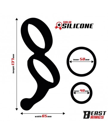 Anillo Doble Silicona Solida 50 40 mm
