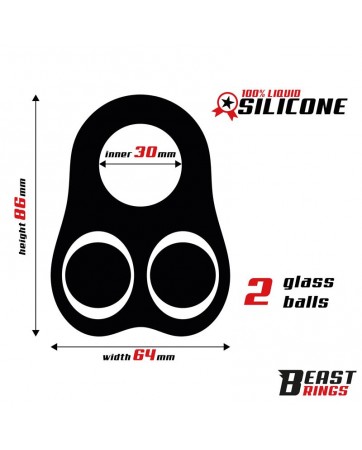 Anillo con Bolas Internas Silicona Liquida 30 mm