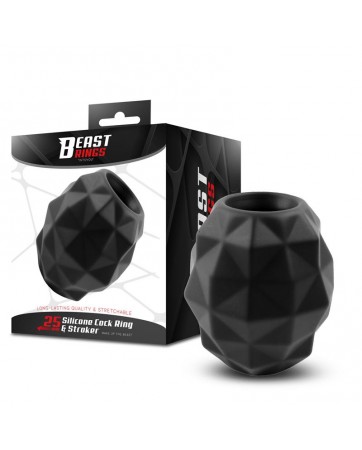 Anillo y Masturbador 2 en 1 Silicona Liquida 25 mm