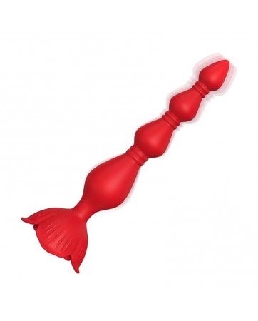 Cadena Anal con Vibracion Base de Rosa