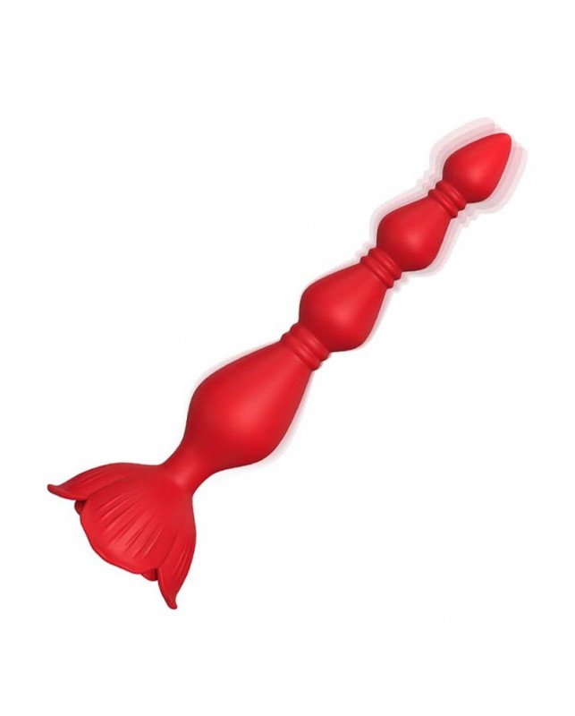 Cadena Anal con Vibracion Base de Rosa
