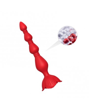 Cadena Anal con Vibracion Base de Rosa