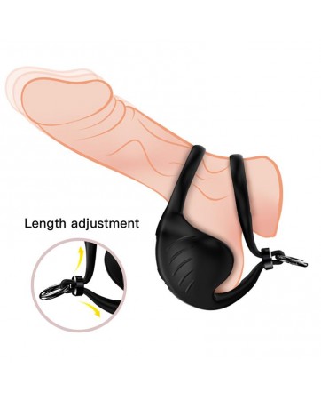 Anillo Vibrador para Pene y Testiculos Ajustable
