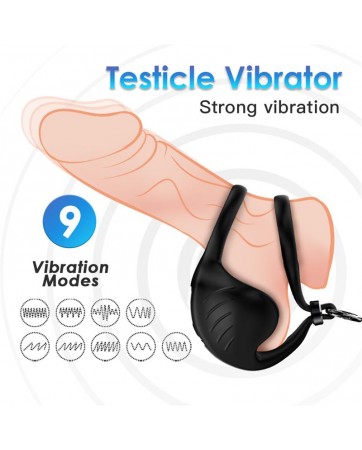 Anillo Vibrador para Pene y Testiculos Ajustable