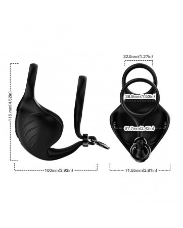 Anillo Vibrador para Pene y Testiculos Ajustable