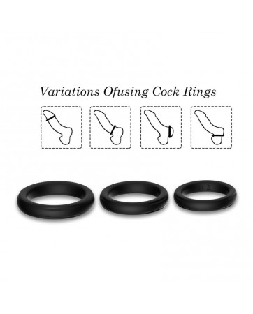 Set de 3 Anillos para el Pene