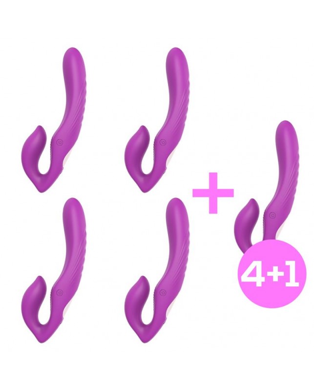 Pack 4 1 Liberado Vibrador para Parejas Doble sin Arnes