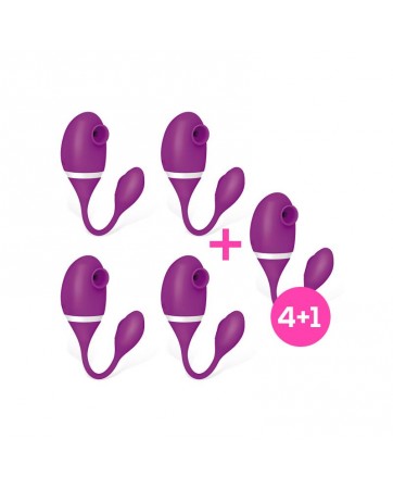 Pack 41 No Eight Succionador de Clitoris y Huevo Vibrador 2 en 1 Silicona USB