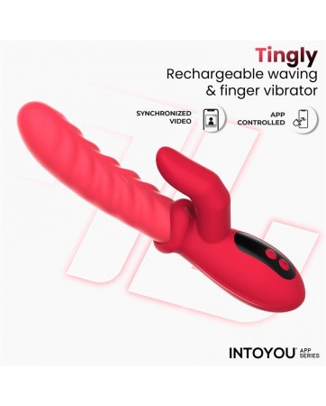 Tingly Vibrador con Finger y Movimiento Waving con APP