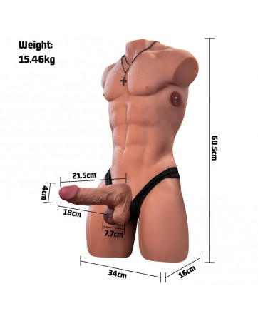 Henry Torso con Dildo Desmontable Thrusting y APP 157 kg