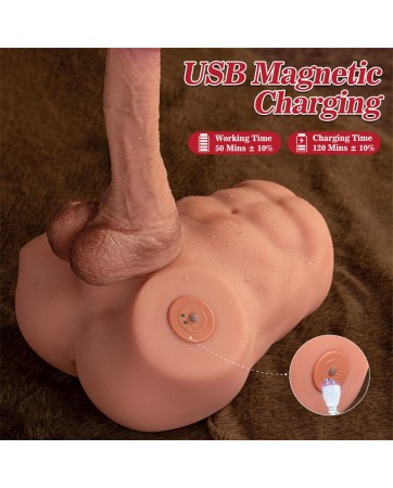 Jonah Semi Torso con Dildo Desmontable Thrusting y APP 348 kg