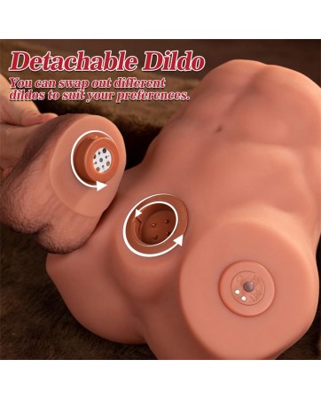 Jonah Semi Torso con Dildo Desmontable Thrusting y APP 348 kg