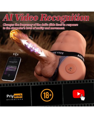 Jonah Semi Torso con Dildo Desmontable Thrusting y APP 348 kg