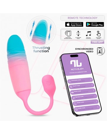 NexEgg Motion Huevo Vibrador con Thrusting App Rosa Turquesa