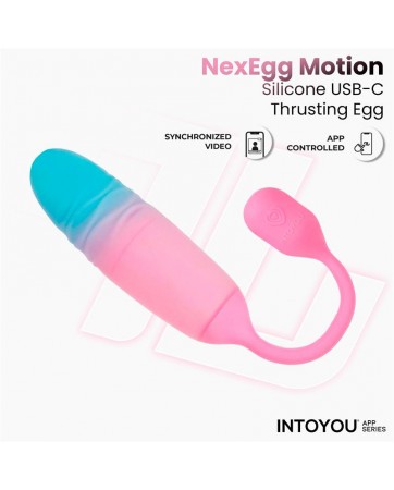 NexEgg Motion Huevo Vibrador con Thrusting App Rosa Turquesa