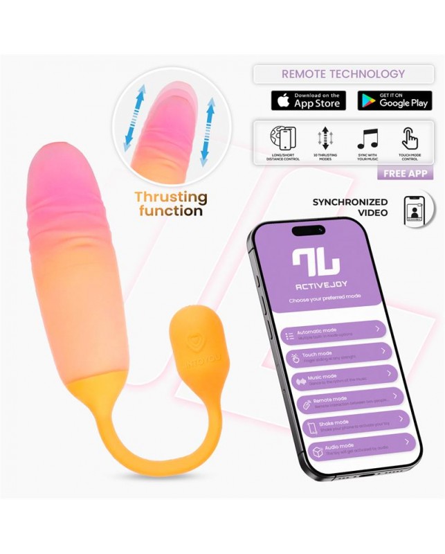 NexEgg Motion Huevo Vibrador con Thrusting App Naranja Rosa