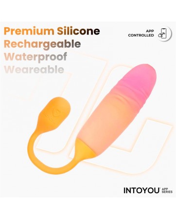 NexEgg Motion Huevo Vibrador con Thrusting App Naranja Rosa