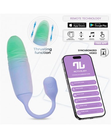 NexEgg Motion Huevo Vibrador con Thrusting App Lila Pistacho