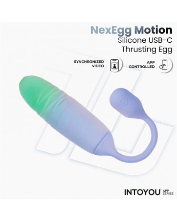 NexEgg Motion Huevo Vibrador con Thrusting App Lila Pistacho