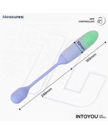 NexEgg Motion Huevo Vibrador con Thrusting App Lila Pistacho