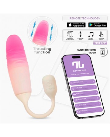 NexEgg Motion Huevo Vibrador con Thrusting App Beige Rosa