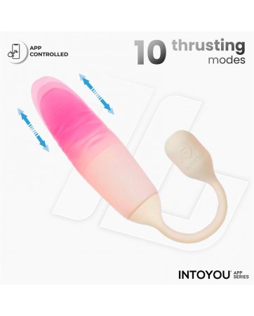 NexEgg Motion Huevo Vibrador con Thrusting App Beige Rosa