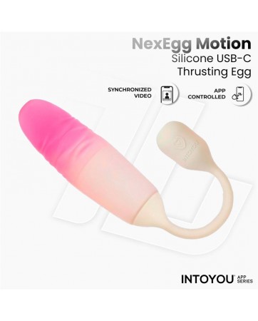 NexEgg Motion Huevo Vibrador con Thrusting App Beige Rosa