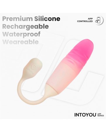 NexEgg Motion Huevo Vibrador con Thrusting App Beige Rosa