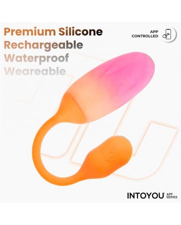 NexEgg Huevo Vibrador Silicona Doble Capa App Naranja Rosa