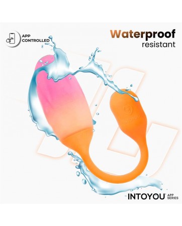 NexEgg Huevo Vibrador Silicona Doble Capa App Naranja Rosa