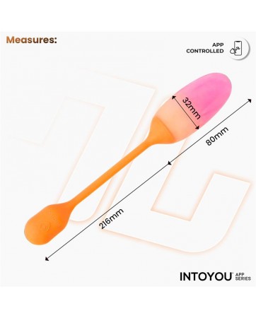 NexEgg Huevo Vibrador Silicona Doble Capa App Naranja Rosa