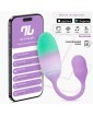 NexEgg Huevo Vibrador Silicona Doble capa con App Lila Pistacho