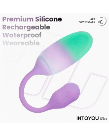 NexEgg Huevo Vibrador Silicona Doble capa con App Lila Pistacho