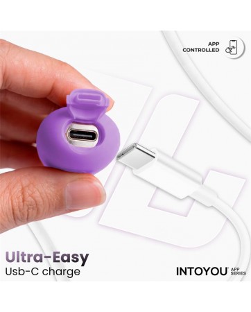 NexEgg Huevo Vibrador Silicona Doble capa con App Lila Pistacho