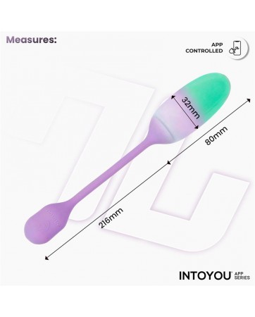 NexEgg Huevo Vibrador Silicona Doble capa con App Lila Pistacho